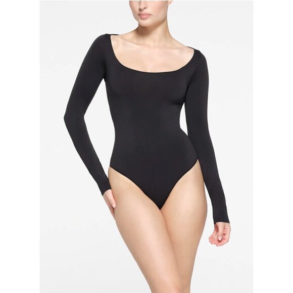 SKIMS Tops - New with Tags  Skims Essential Long Sleeve Bodysuit Size L/XL with Snaps